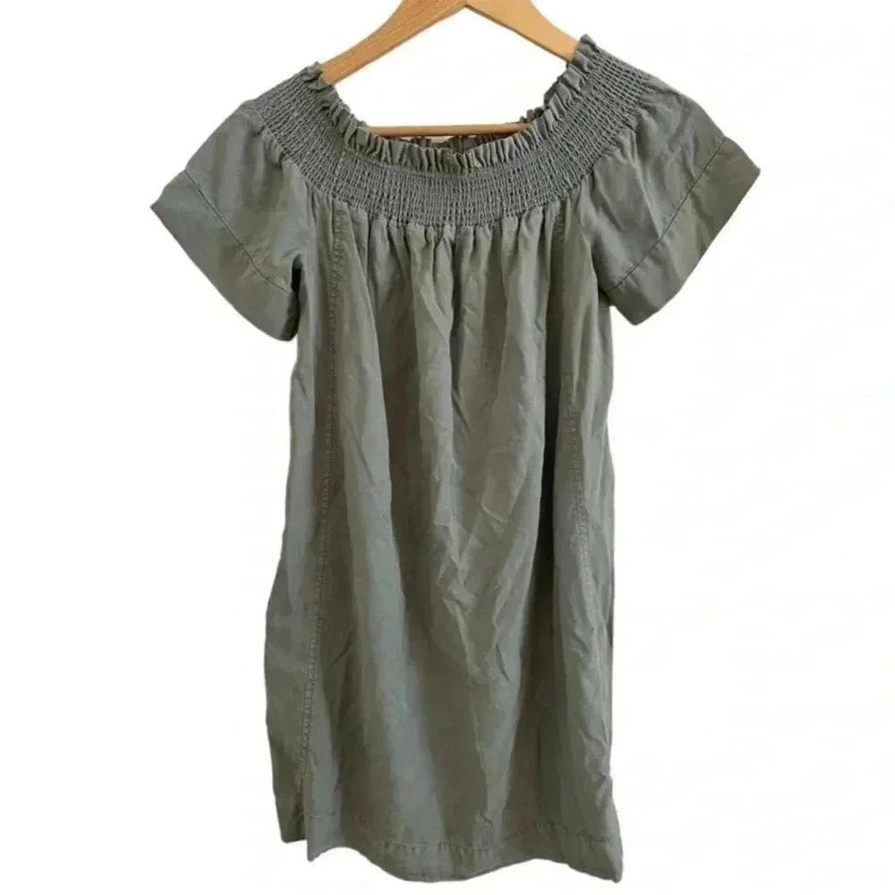 Vineyard Vines Madison Sage Green Smocked Dress